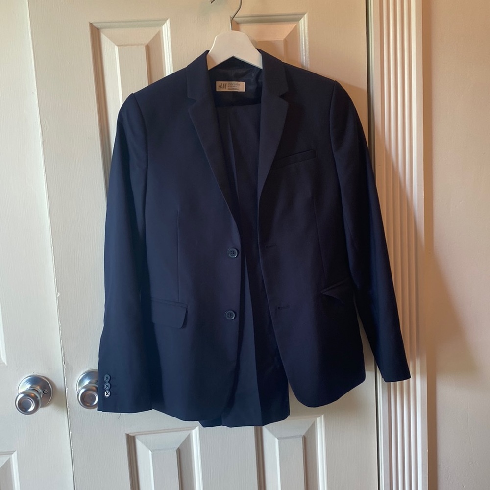H&M Boys Navy Blazer with Pants Suit set